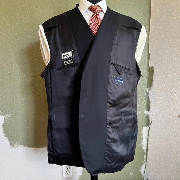 Canali Men's Blue Blazer Loro Piana Tasmanian 120 Wool, Size 62 (US52) - Picture 8 of 16